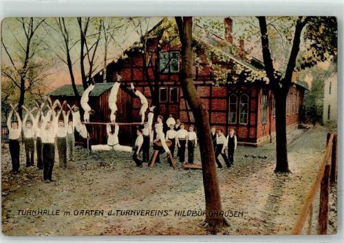 Hildburghausen 1907 Turnverein Turnhalkle Garten Turner Barren-Turmgerät