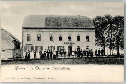 Oederan Gasthaus Neuhohelinde Gruppenaufnahme