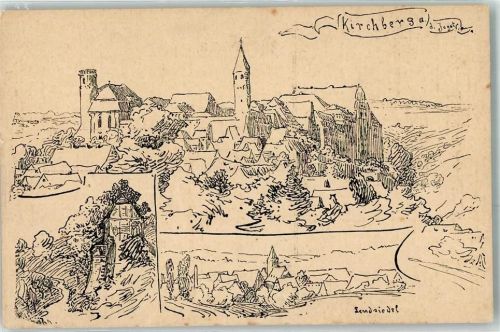 Kirchberg Federzeichnung v. Frau Dr. Klemm