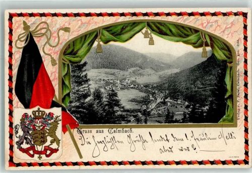 Calmbach 1902 Wappen Bühnenblick