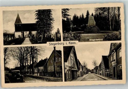 Steyerberg WK II Kirche Kriegerdenkmal Adolf Hitler-Straße Langestraße