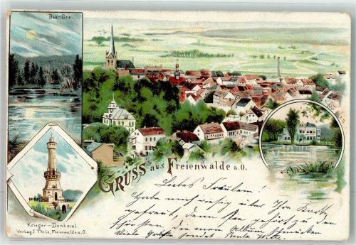 Bad Freienwalde 1901 Baa-See Krieger-Denkmal
