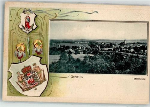 Genthin Passepartout Wappen Genthin