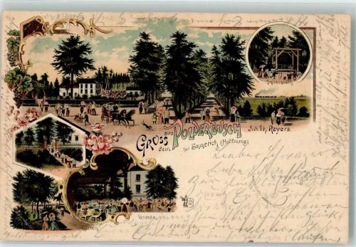 Emmerich 1905 Etablissement Polderbusch Spielplatz Veranda