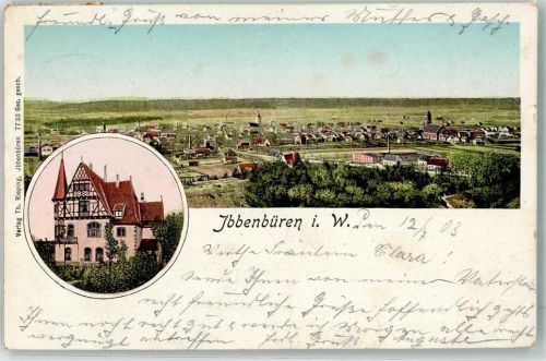 Ibbenbüren 1903 Wohnhaus Bahnpost Rheine - Lohme Zug 528
