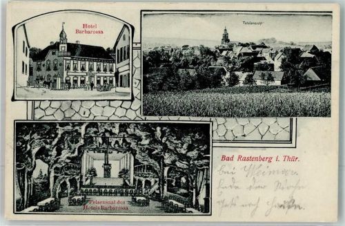 Rastenberg 1909 Hotel Barbarossa Felsensaal