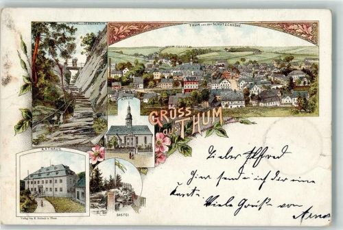 Thum 1898 Georgenstein-Treppenaufgang Rathaus Bastei