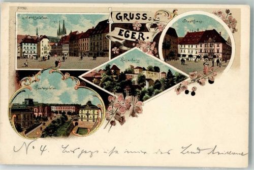 Cheb Marktplatz Stadthaus Theaterplatz Kaiserburg