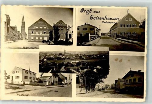 Geisenhausen Marktplatz Postamt Brücke Dorfstraße Gasthaus