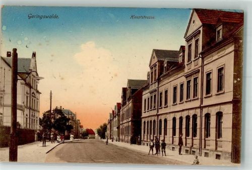 Geringswalde 1916 Hauptstraße Bahnpost Rocklitz-Waldheim Zg. 2637