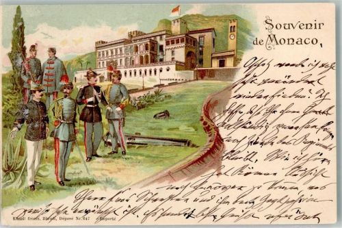 Monaco 1899 Schloss Soldaten Uniform Verlag Künzli Nr 647