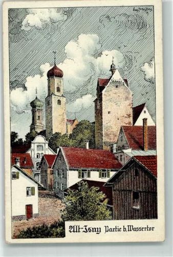 Isny Am Wassertor Nicolaikirche Verlag Eug. Felle