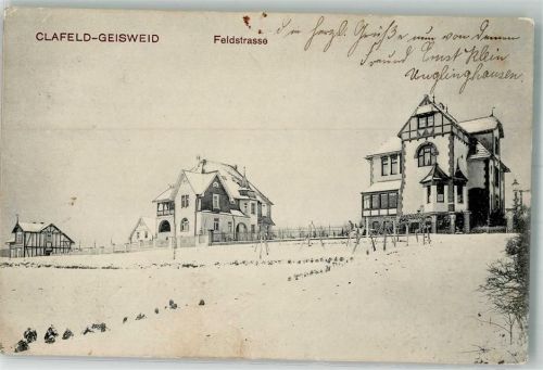 57072 W5900 Klafeld 1911 Gebrauchsspuren Feldstraße Villen Winter