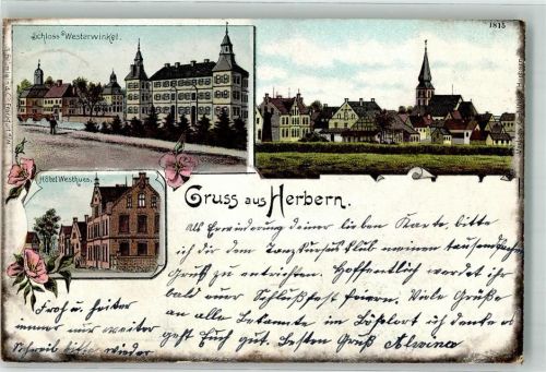 Herbern 1905 Schloss Westerwinkel Hotel Westhues