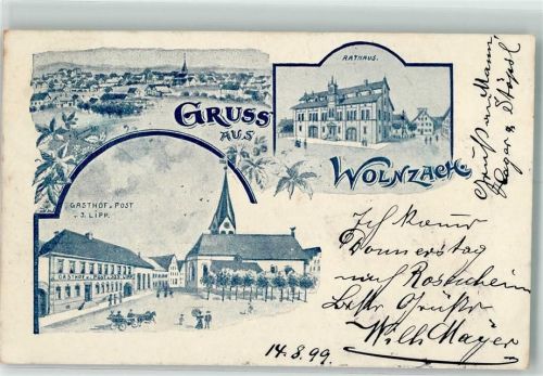 Wolnzach 1899 Rathaus Gasthaus zur Post