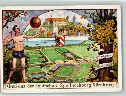 Nürnberg Nürnberger Stadion Sportler Wappen Kaiserburg