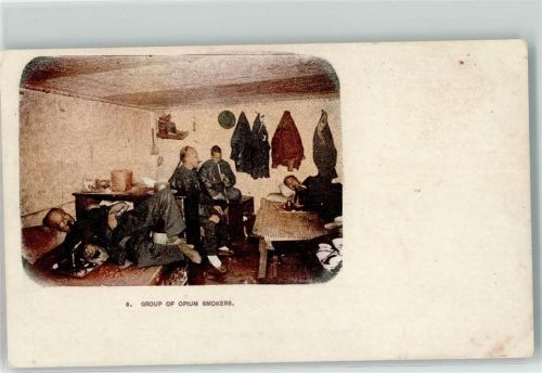 Nr 6 Group of Opium Smokers Asiaten