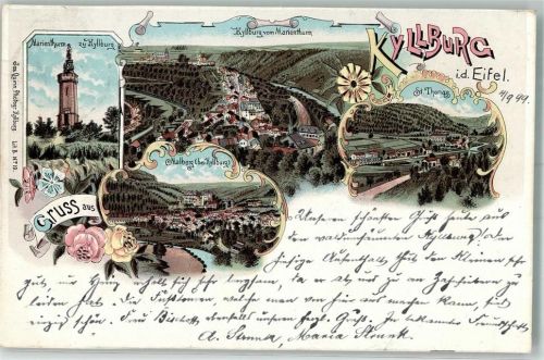 Kyllburg 1899 Marienturm St. Thomas Rosenknospe Malberg