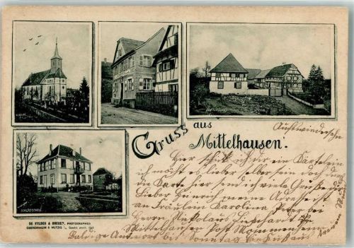 Mittelhausen Kirche Schloss Gasthaus