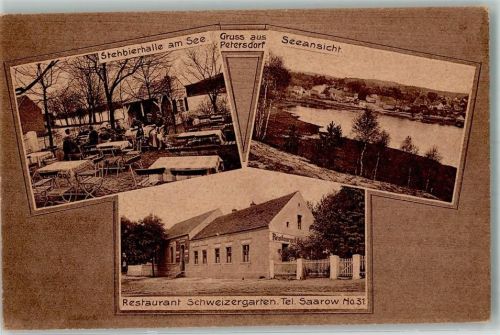 Bad Saarow 1922 Gasthaus Schweizergarten Petersdorf