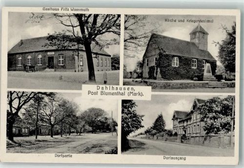 Dahlhausen Kirche Kriegerdenkmal Dorfstraße Gasthaus Wassmuth
