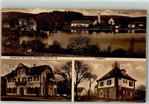 Weßling 1914 Post Gasthaus zur Post Isar