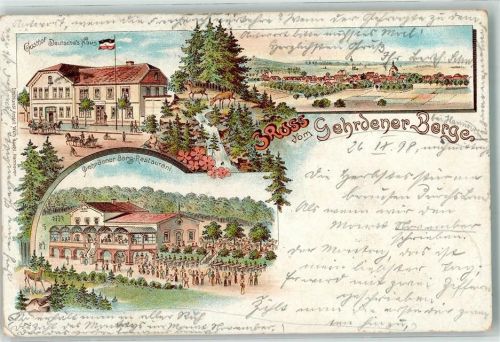 Gehrden 1898 Gehrender Berge Berg Gasthaus Gartenwirtschaft