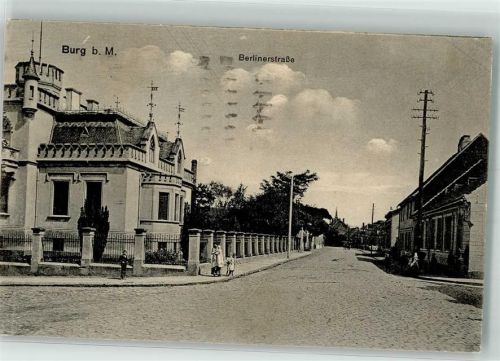 Burg 1918 Berlinerstraße Feldpost WK I Hilfslazarett Jugendheim