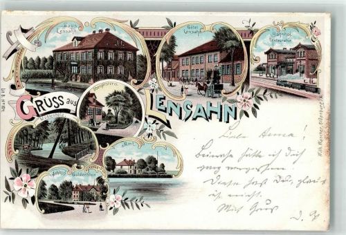 Lensahn 1898 Haus Lensahn Hotel Lensahn Schloß Güldenstein Bahnhof