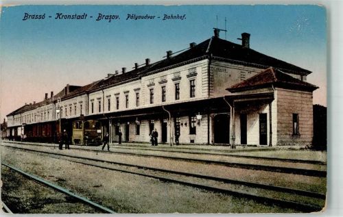 Kronstadt Bahnhof Eisenbahn Feldpost WK I K. u. k. Schlafwagensanitätszug Nr 14