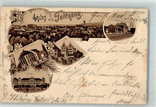 Tettnang 1898 Bezirkskrankenhaus Bahnhof Tor Schloss