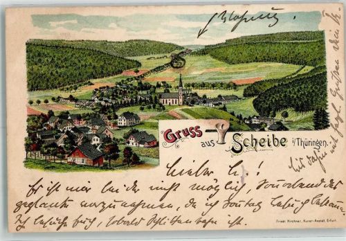 Scheibe-Alsbach 1900 Dorfansicht