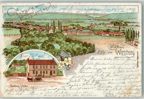 Wernburg 1900 Gasthaus Schöler