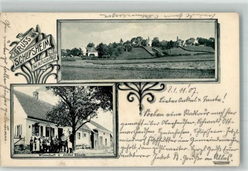 Schlipsheim 1907 Gasthaus Rössle