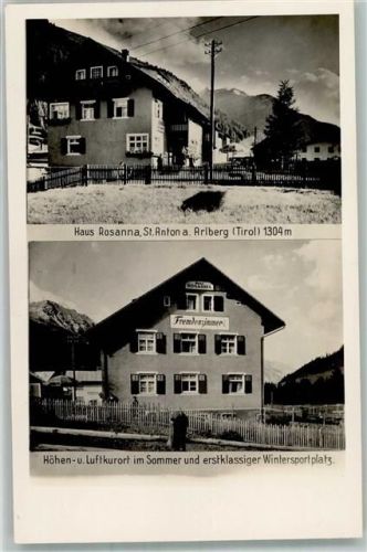 St. Anton 1932 Pension Hus Rosanna