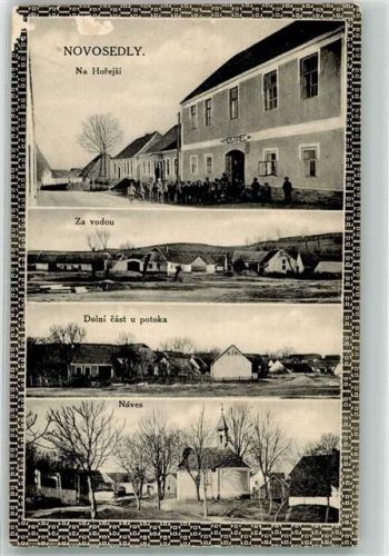 Breclav 1930 Kirche Gasthaus Novosedly