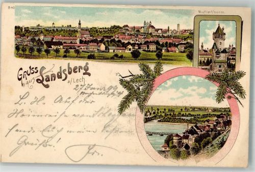 Landsberg 1899 Mutterturm Lechbrücke