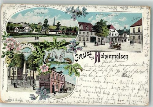 Hohenmölsen 1901 Die Aue Siegesdenkmal Neumarkt Luthereiche Gasthaus zum Deutschen Kaiser