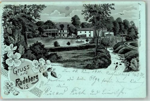 Radeberg 1901 Hüttermühle Gondelteich