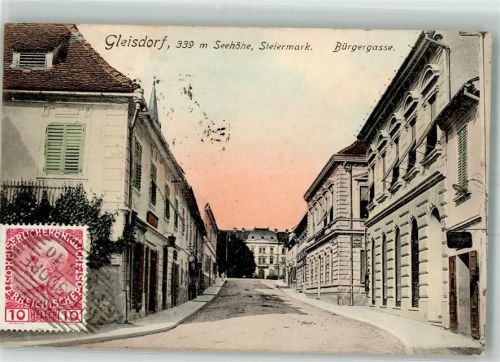 Gleisdorf 1910 Bürgergasse