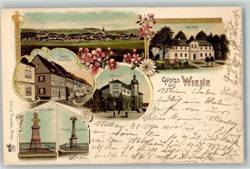 Wiehe 1899 Bade-Anstalt Ranke-Denkmal Kriegerdenkmal Geburtshaus von Ranke Schloss Verlag Ottmar Zieher-München