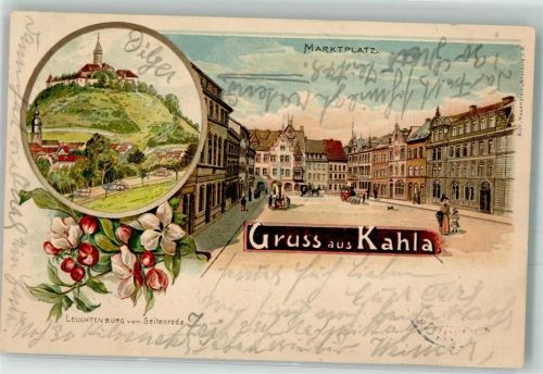 Kahla 1905 Marktplatz Leuchtenburg