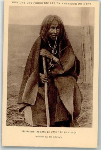 Aus dem Altersheim , Pfeife Sauvagesse Indienne de L`asile de la Mission