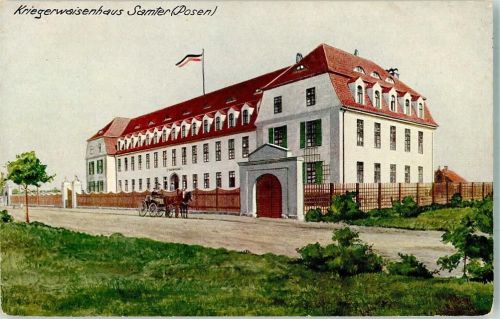 Samter Schwarz-Weiß-Rot Fahne Kriegerwaisenhaus Kinderheim Spende