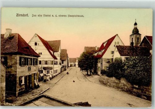 Zirndorf 1908 Das alte Viertel Obere Hauptstraße