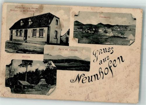 Neunhofen 1900 Harzofen Gasthaus zum Löwen Hohenfels