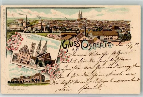 Oschatz 1901 Rathaus Kaserne Verlag Ottmar Zieher-München