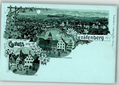 Gräfenberg Rathaus Egloffsteiner Tor Wolfsberger Schloß Marktplatz Mondschein