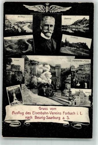 Sarrebourg Eisenbahn Tunnel Kriegerdenkmal Rathaus Ausflug des Eisenbahn-Vereins