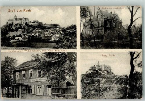 Ranis Burg Ranis Krankenhaus Gasthaus Wilhelmshain